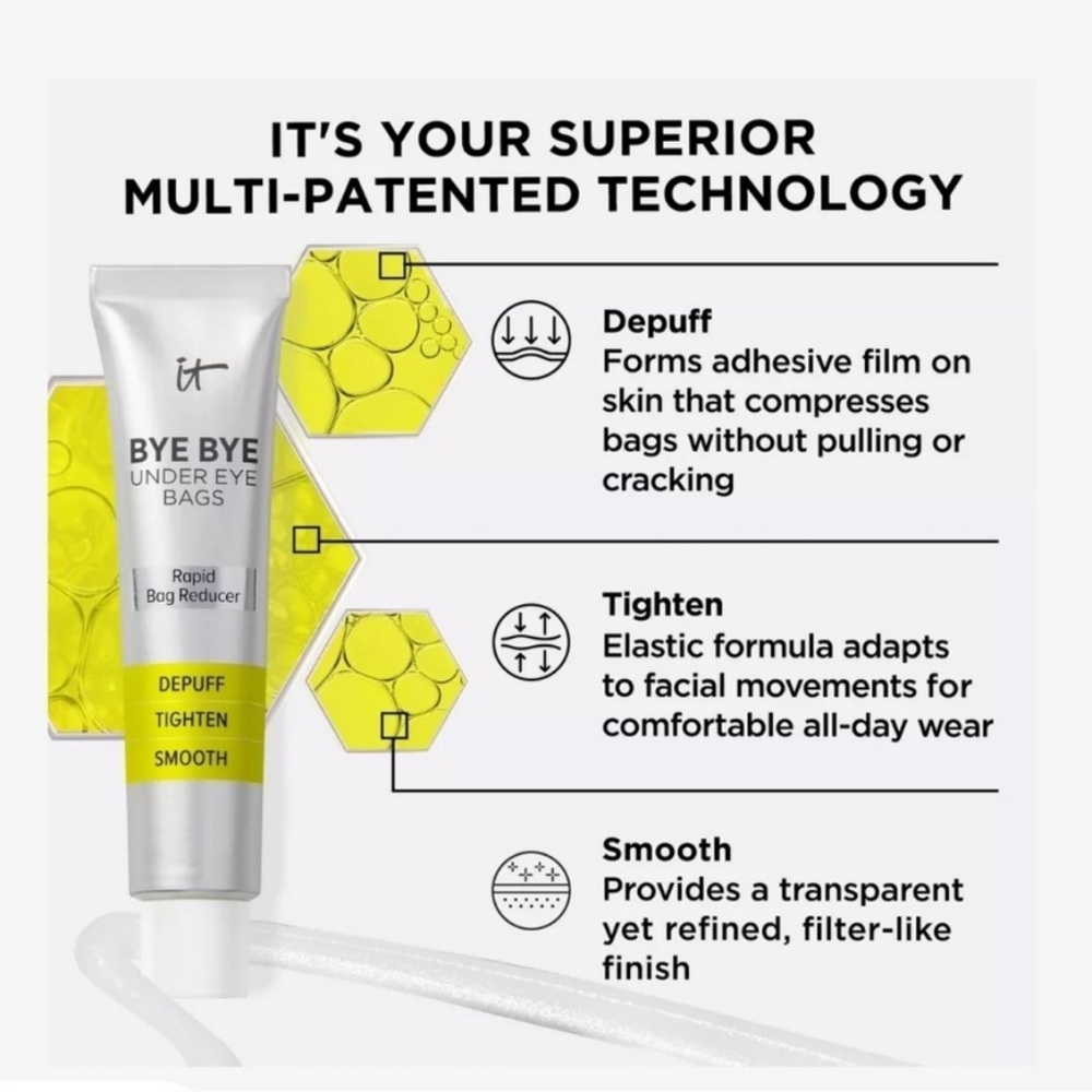 IT Cosmetics Bye Bye Under Eye Bags Cream - Silver and Yellow - Picture 3 of 10